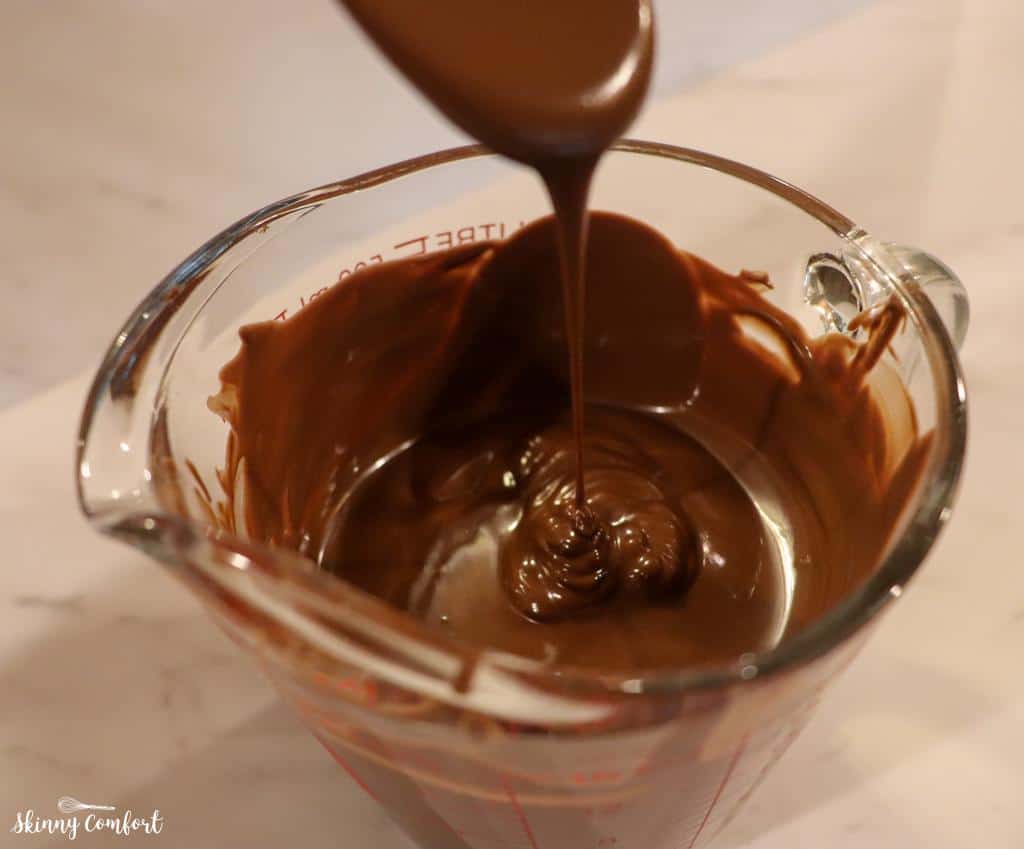 Melting chocolate for peanut butter balls