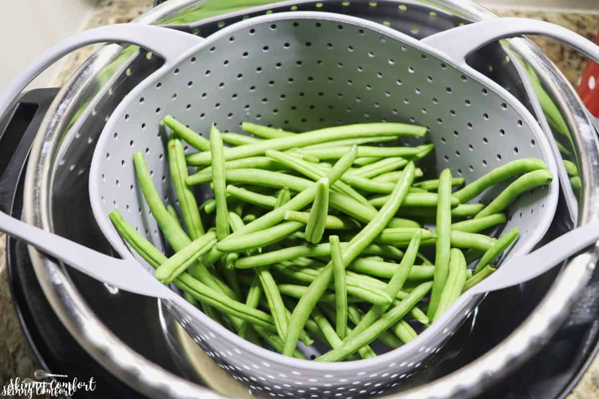 Green beans in instant pot steamer basket