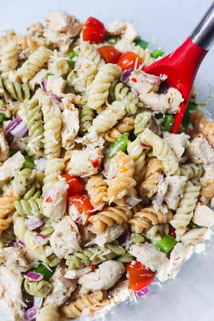 Instant Pot Italian Chicken Pasta Salad - Skinny Comfort