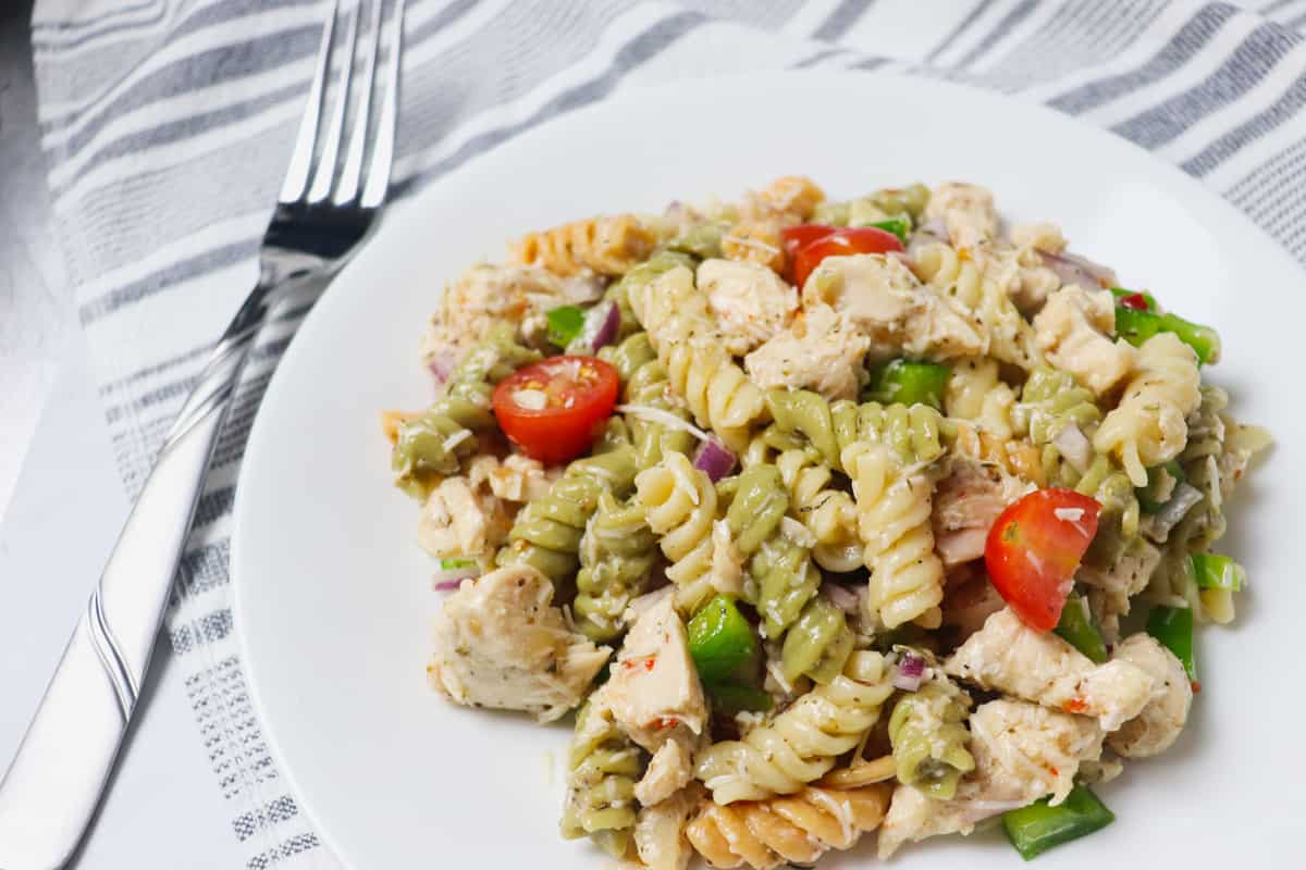 Instant Pot Italian Chicken Pasta Salad - Skinny Comfort