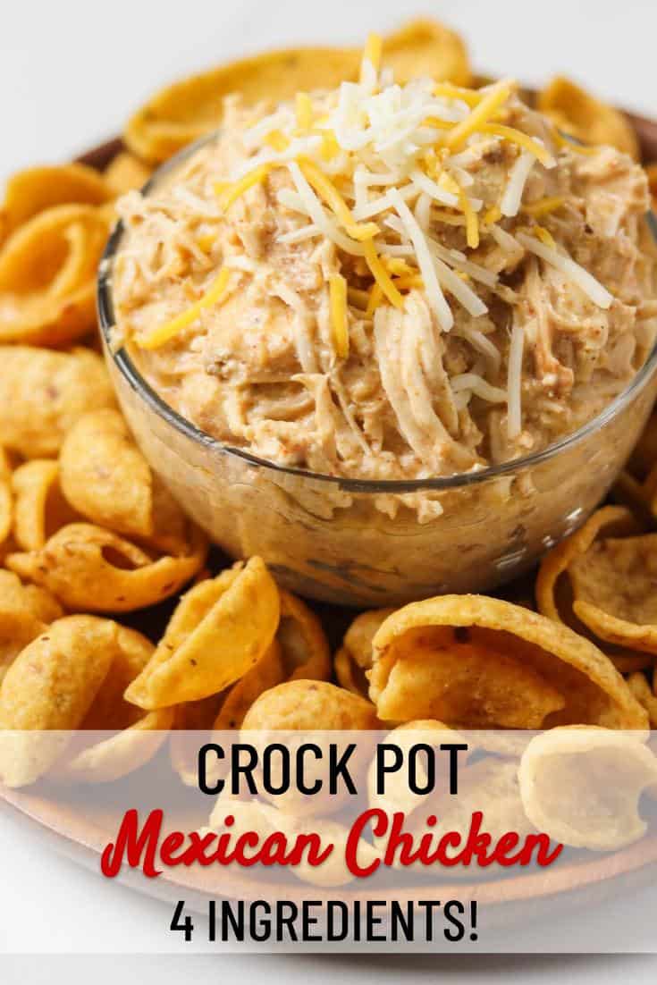 4 Ingredient Crock Pot Mexican Chicken Skinny Comfort   Crock Pot Mexican Chicken Pinterest 1 