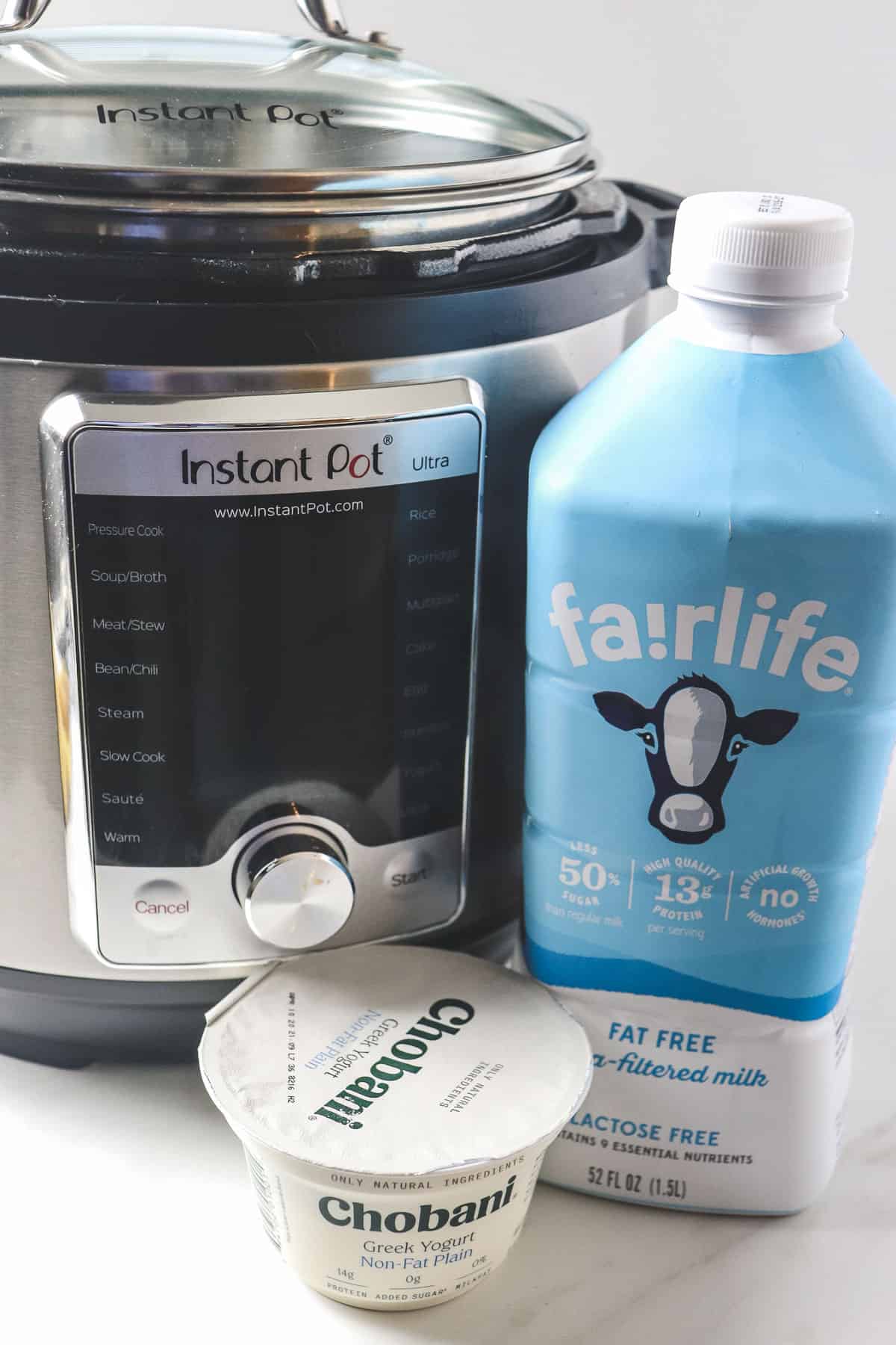 Instant Pot Cold Start Yogurt Fat Free and Sugar Free Skinny Comfort