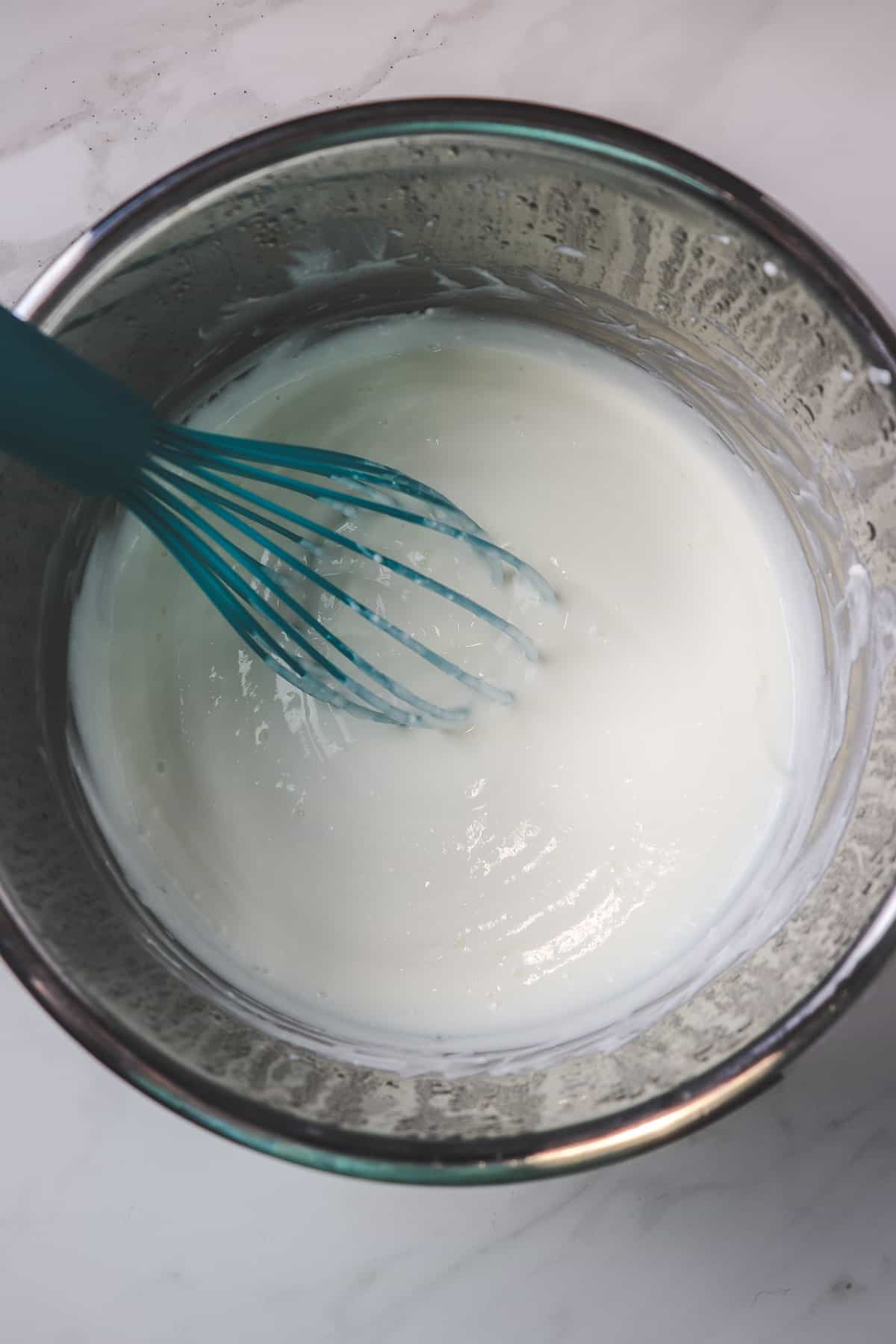 whisking instant pot yogurt