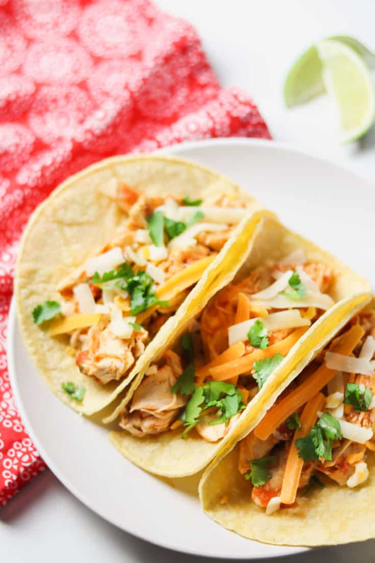 Instant Pot Shredded Chicken Tacos - Skinny Comfort