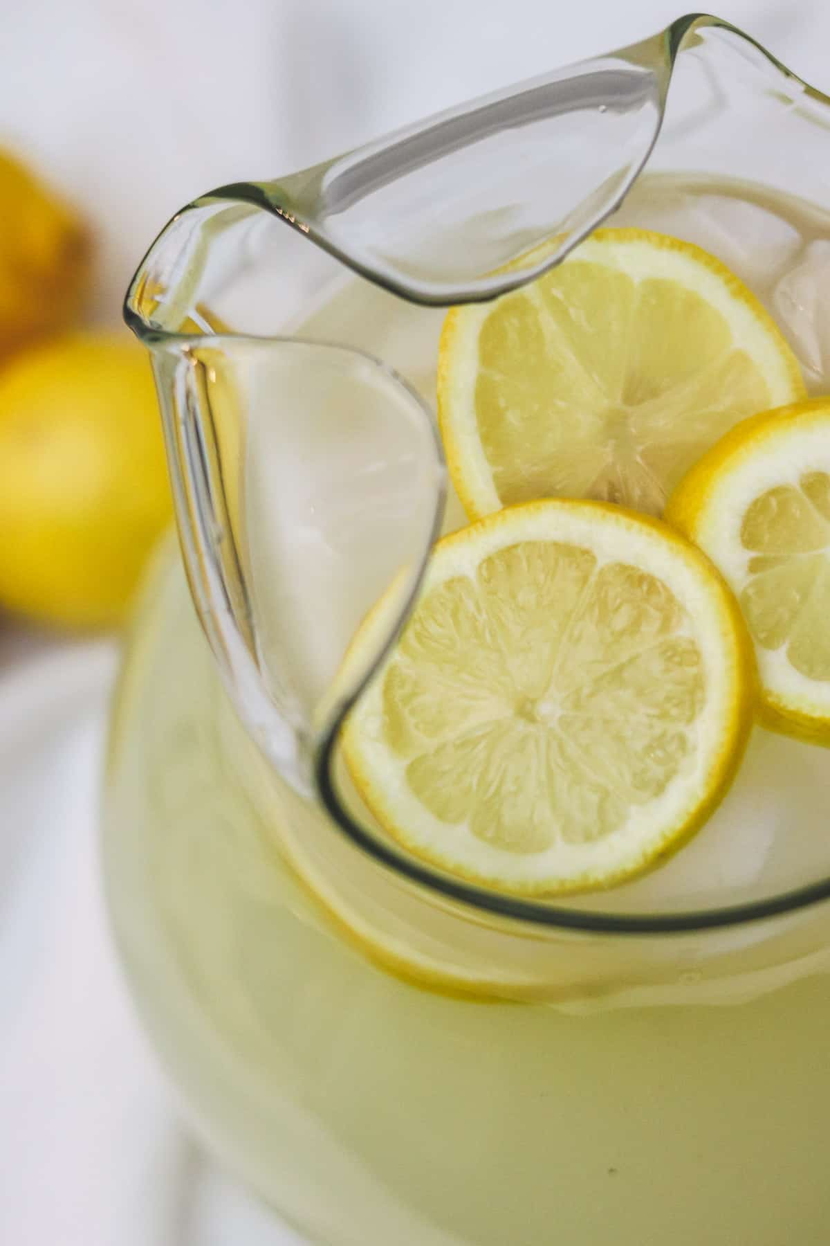 pitcher of sugar free lemonade