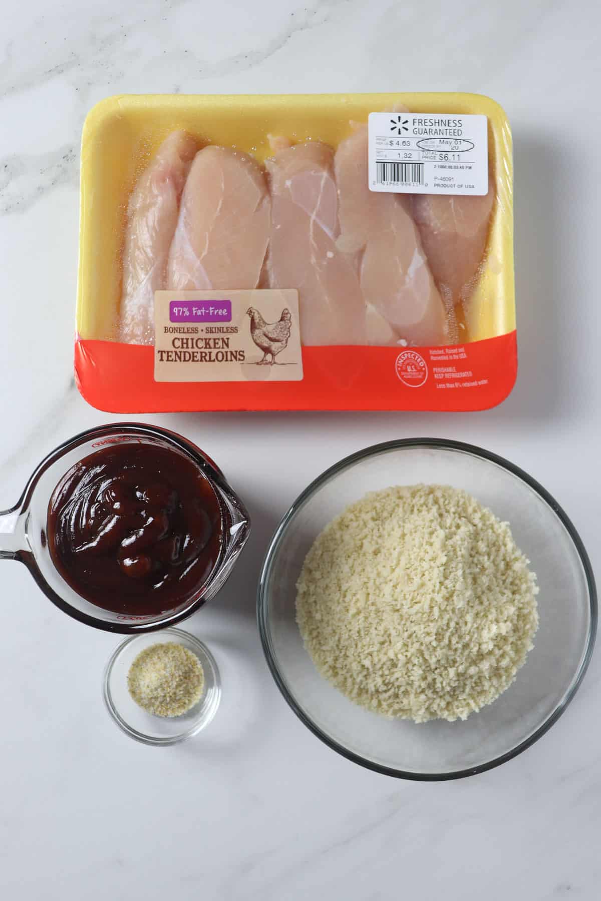 ingredients in air fryer crunchy bbq chicken tenders