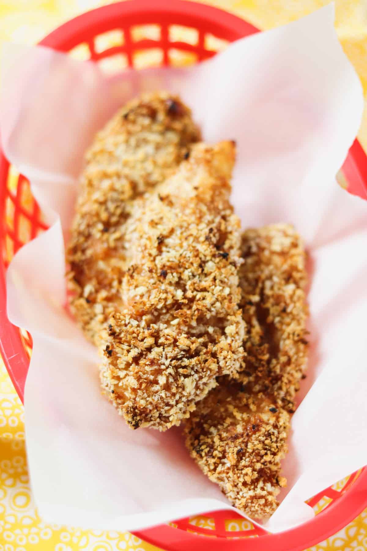 basket of air fryer bbq chicken tenders