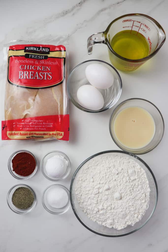 ingredients for air fryer copycat chickfila chicken nuggets