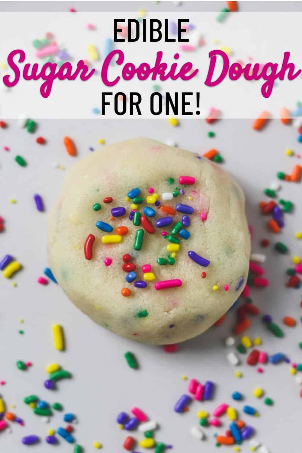 Edible Sugar Cookie Dough for One Skinny Comfort