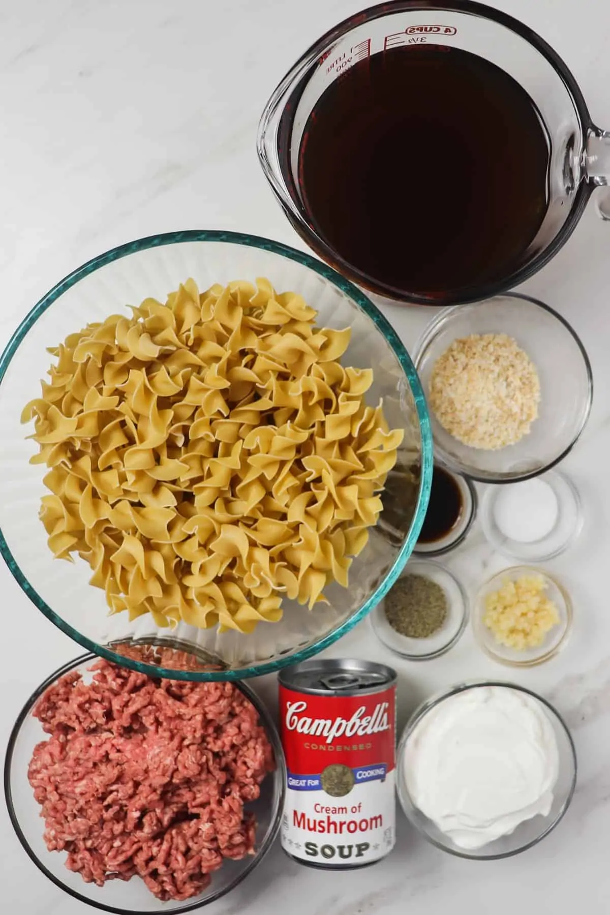 ingredients for instant pot ground beef stroganoff