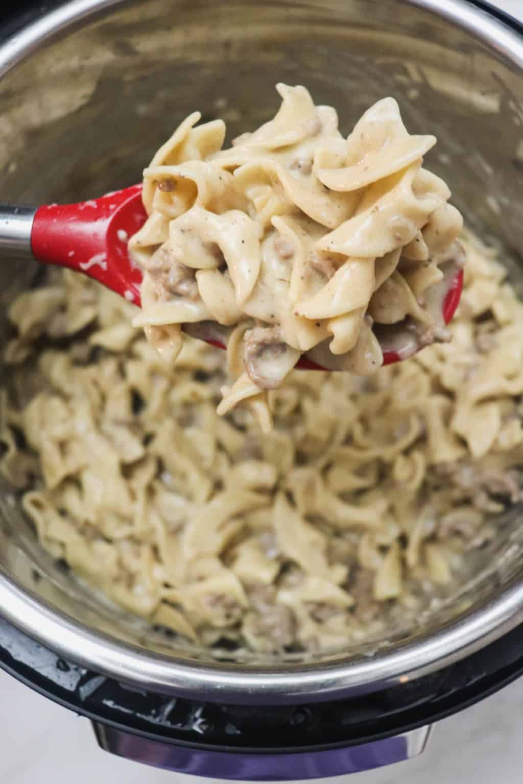 Instant Pot Ground Beef Stroganoff Skinny Comfort