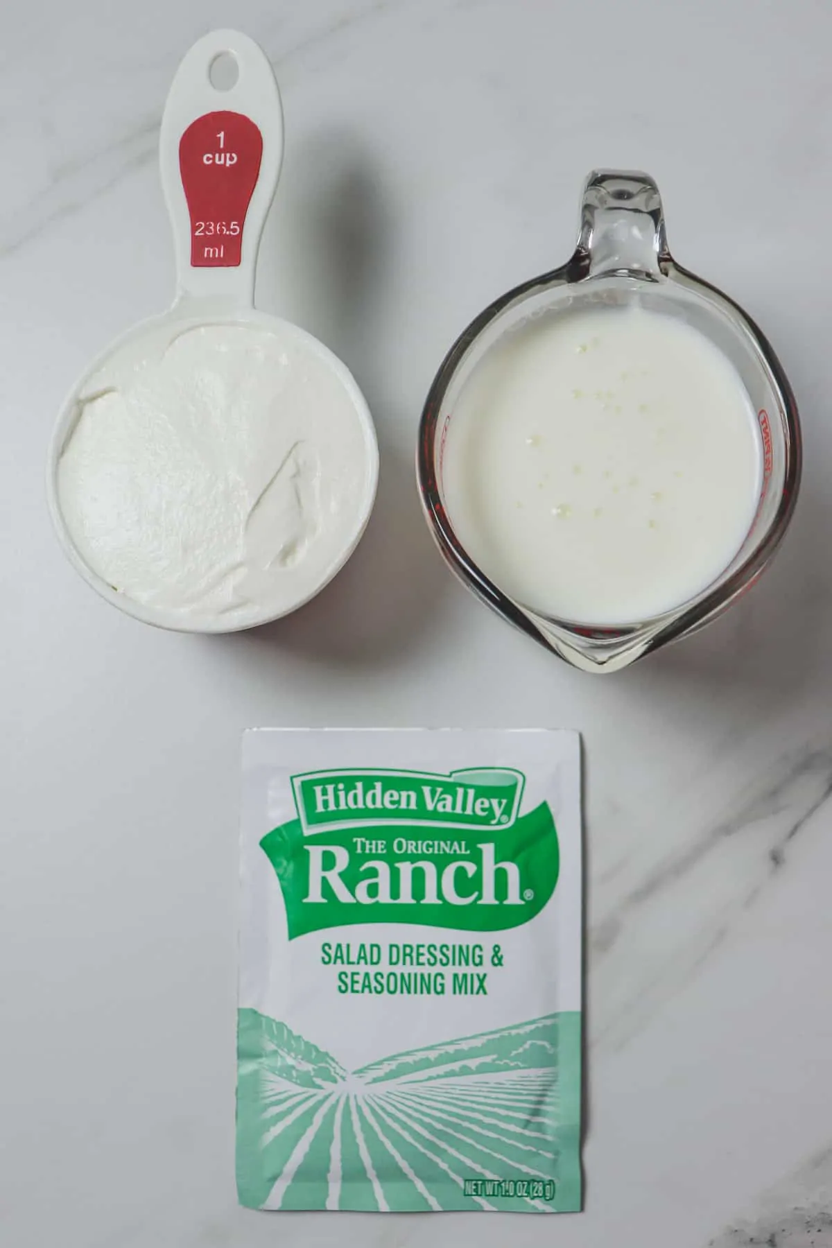 ingredients in low calorie buttermilk ranch dip