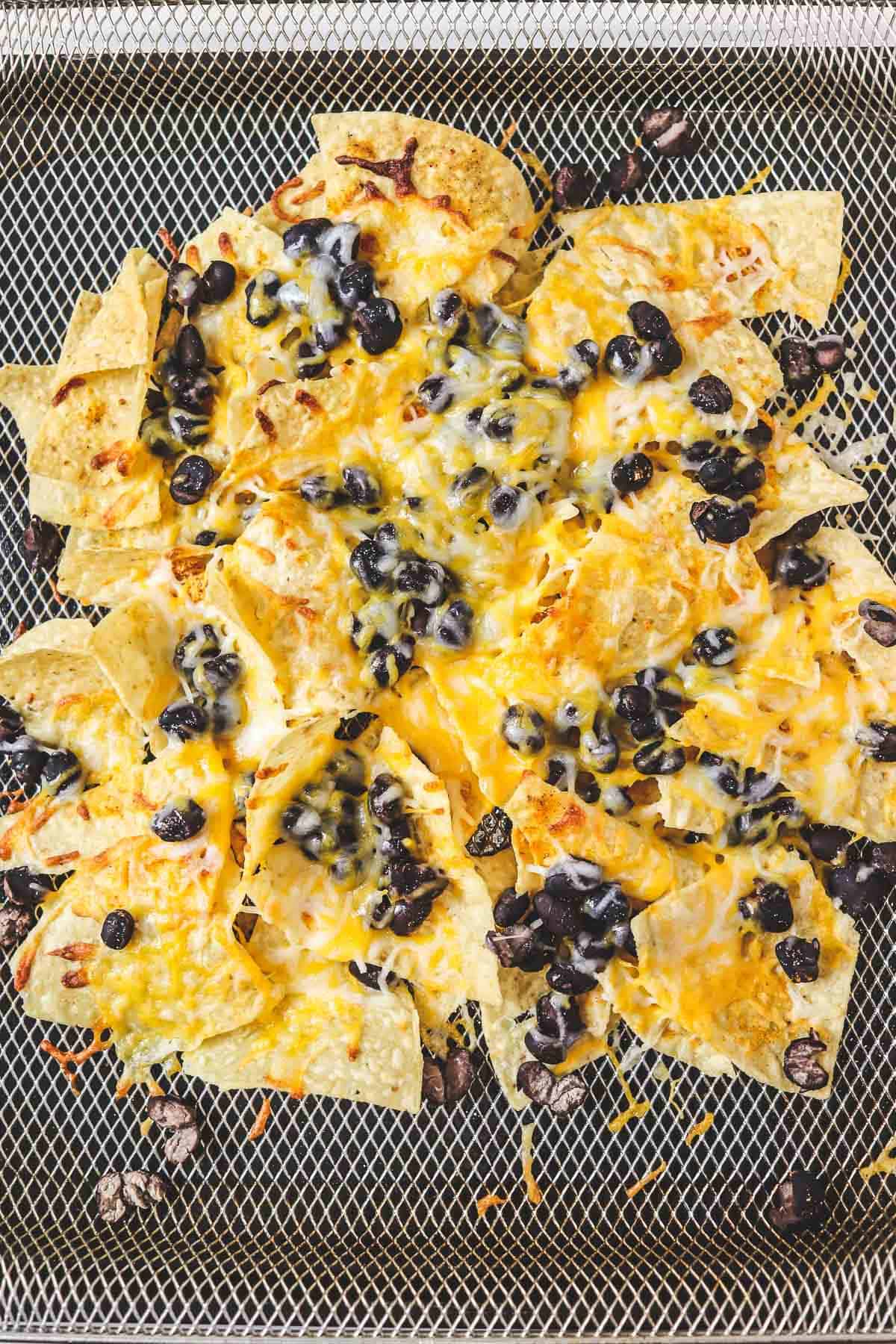 nachos cooked in the air fryer