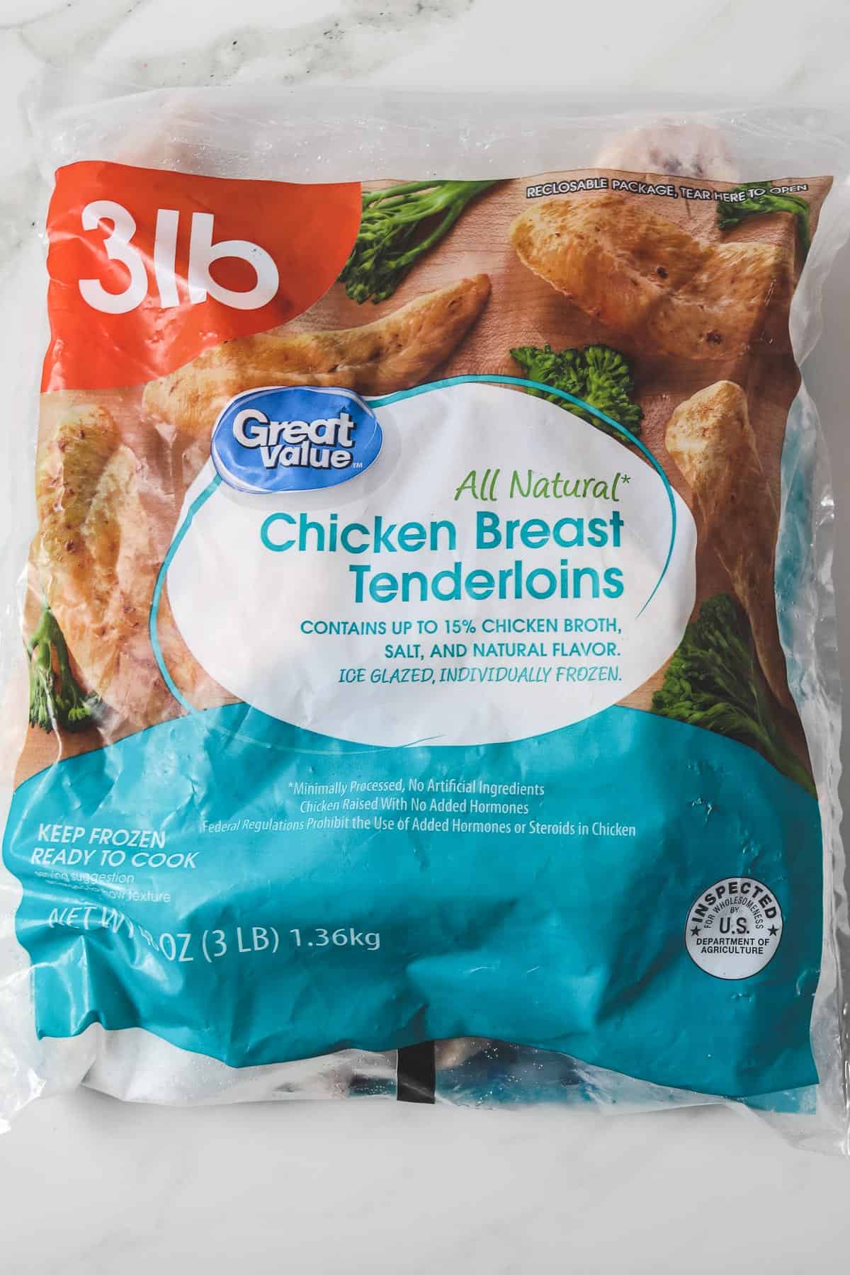 frozen chicken tenderloin in a bag