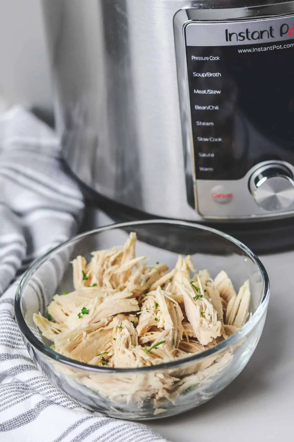 Frozen chicken best sale shredded instant pot