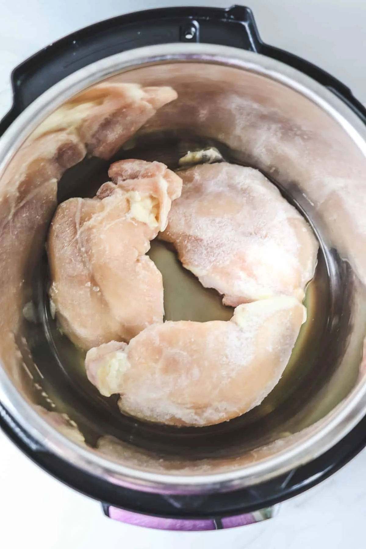 frozen chicken breasts in the instant pot liner