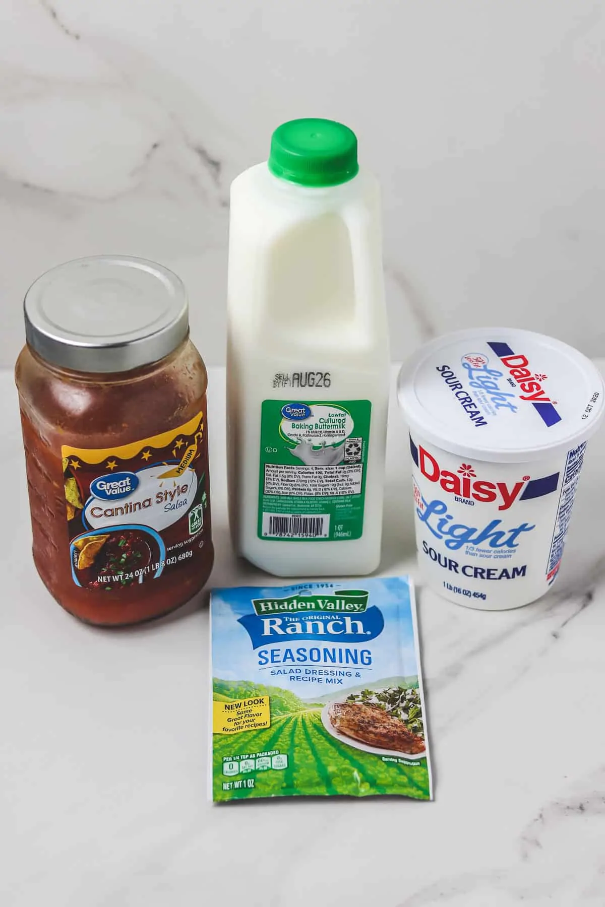 ingredients for light salsa ranch dressing