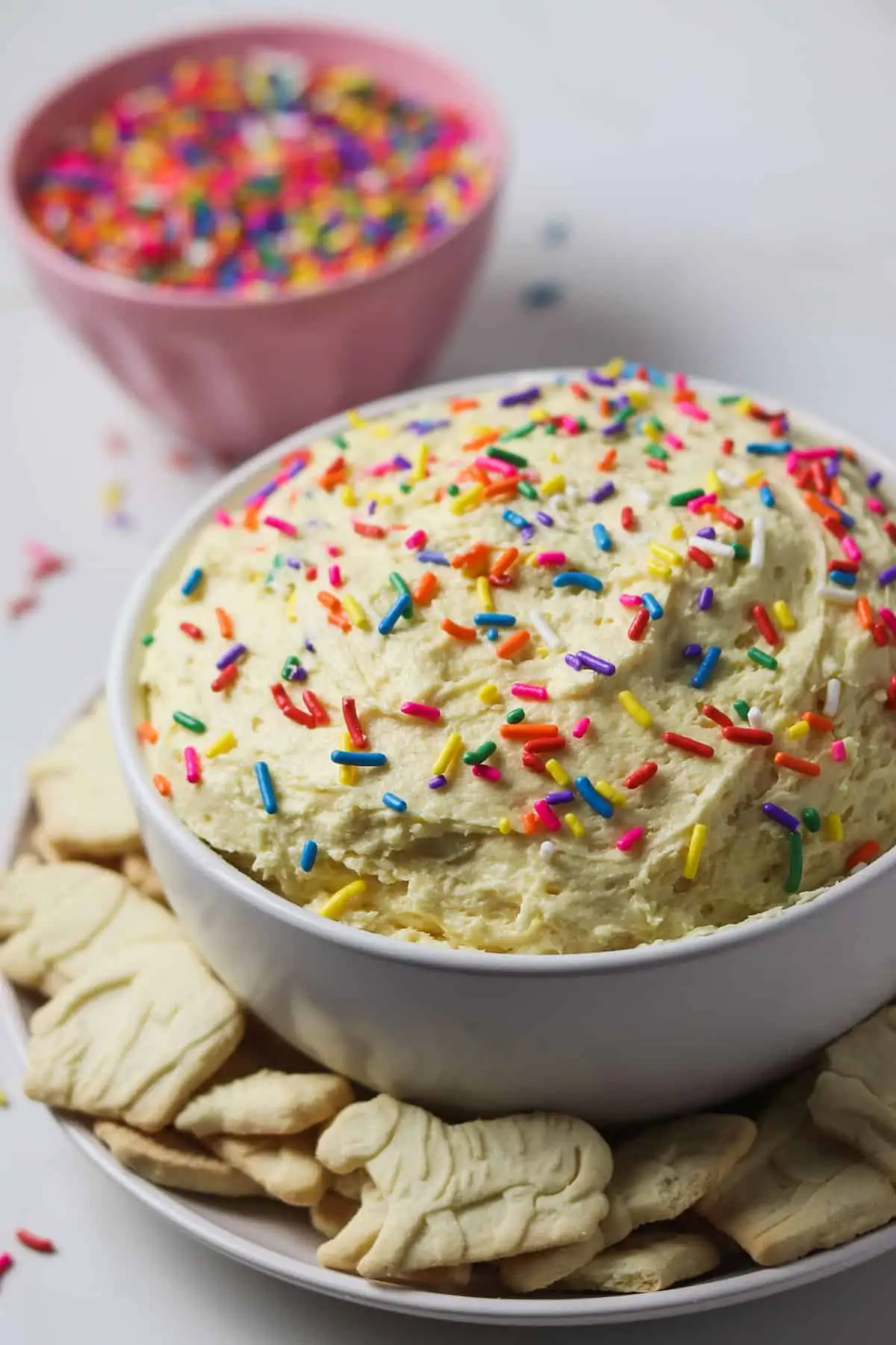 dunkaroo dip topped with sprinkles