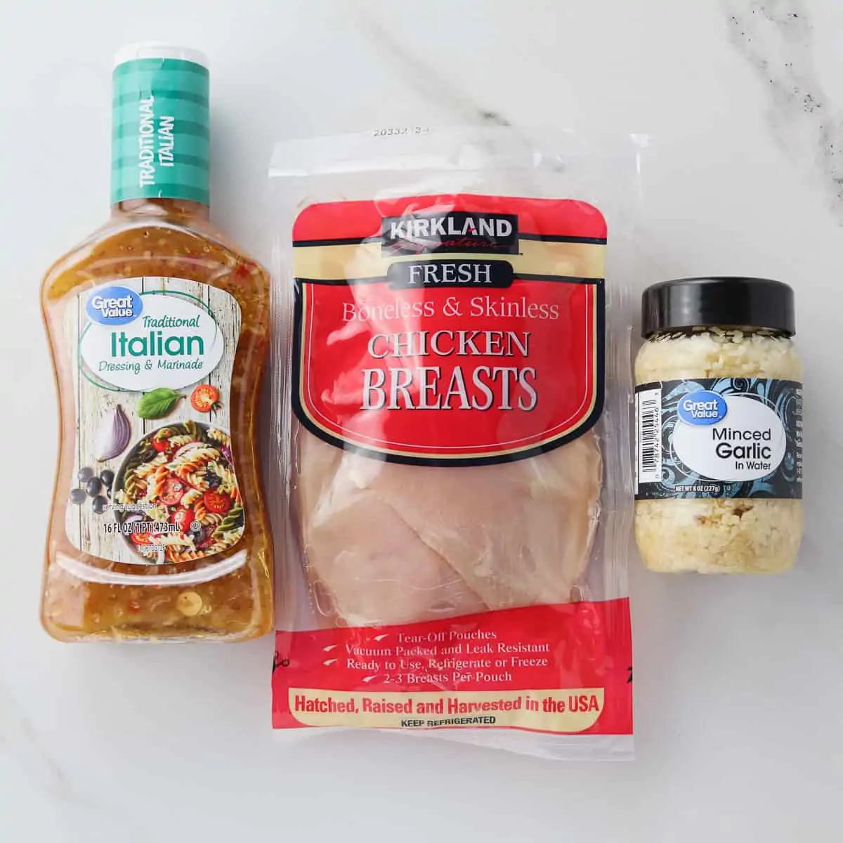 ingredients for Italian chicken breasts