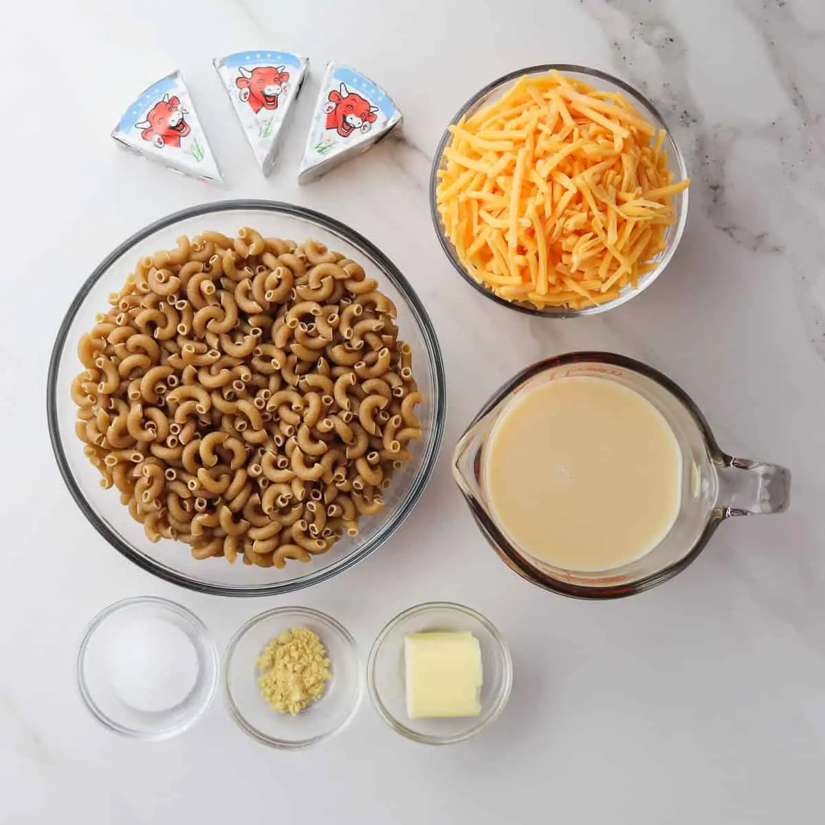 ingredients for healthy mac and cheese
