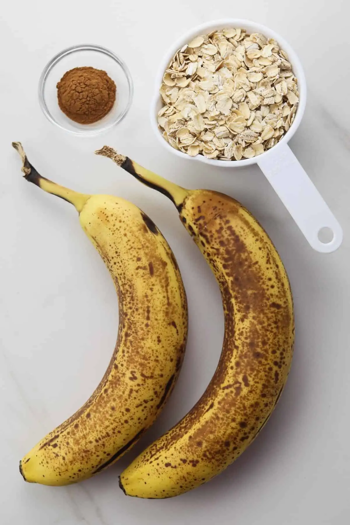 3 ingredients for banana oatmeal cookies