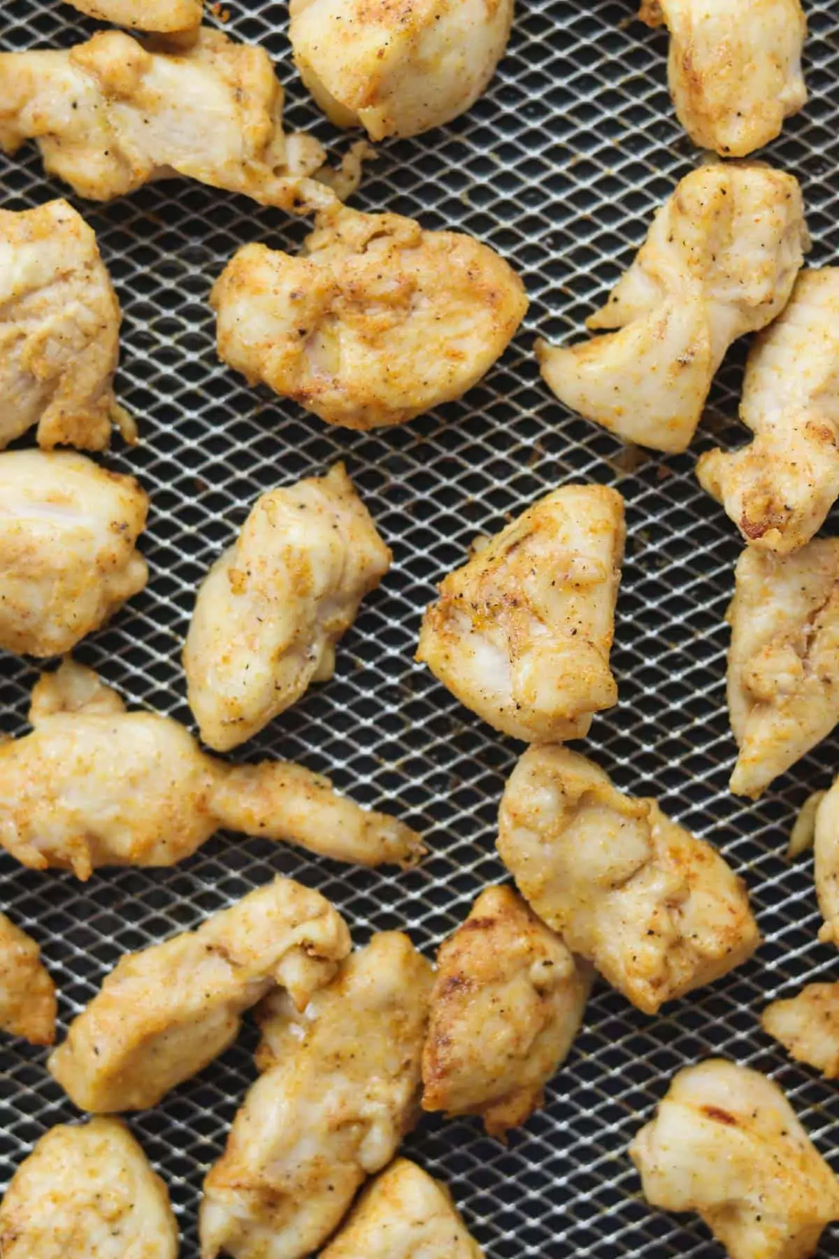 rotisserie chicken bites in air fryer basket